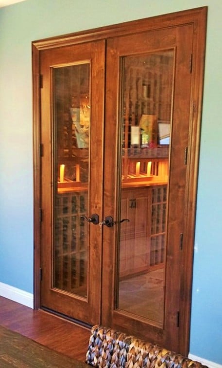 Wine cellar doors play a vital role in achieving the ideal conditions in refrigerated California wine cellars. 