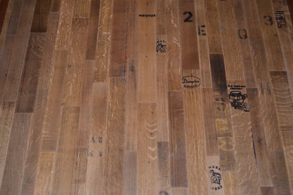 Wine Cellar Flooring Using Staves