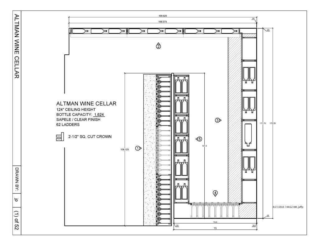 Wine Cellar Drawing San Francisco Installation Project