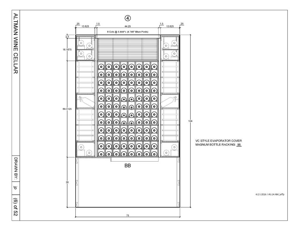 Wine Rack Design San Francisco Master Builders_Elevation 4