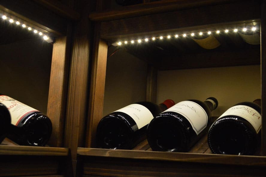 Accent wine cellar lighting LED strips