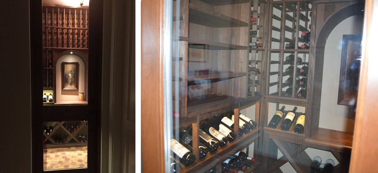 Converted Wine Cellar Glass Door for Small Closets