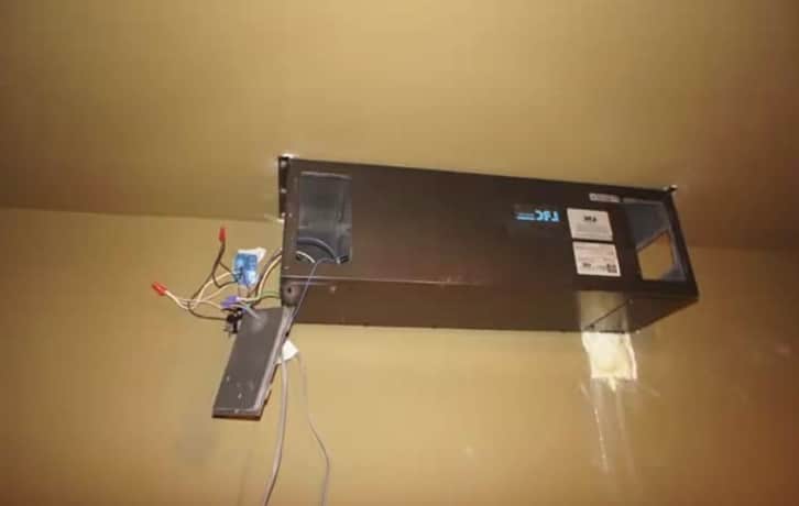 Ceiling Mounted Wine Cellar Cooling Unit Installation