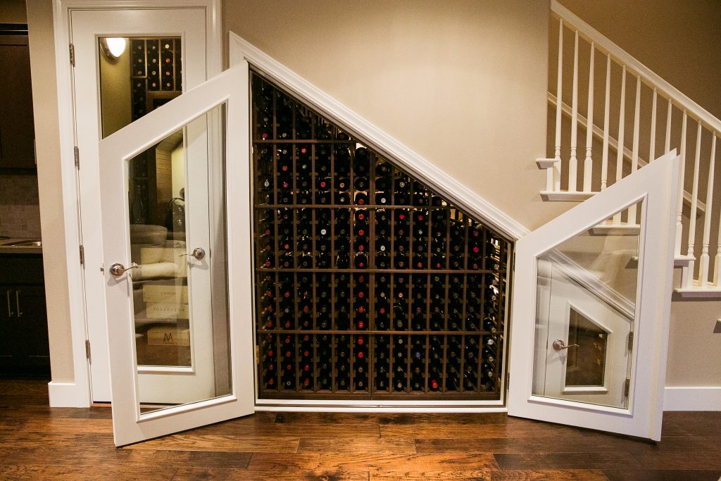Beautiful Under-Stair Wine Storage in San Francisco home
