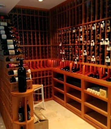 Custom wooden wine racking and displays