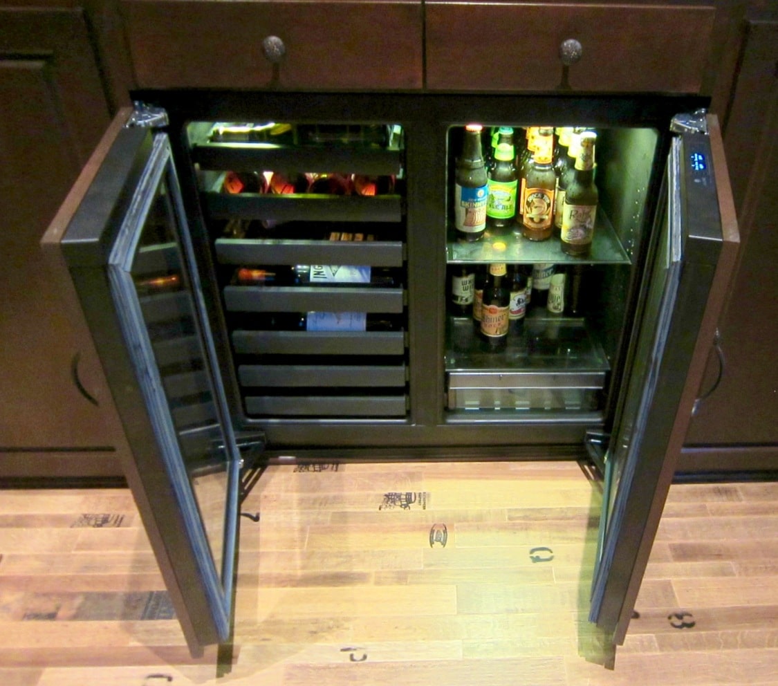 Built-in 3036 model refrigerator by Uline Installed by San Francisco Home Wine Cellar Builders