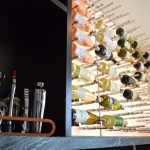 Our modern wine room has a decanting table at the center.