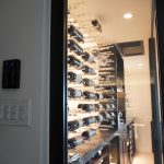 At this angle, you can see how much space there is to move around inside our modern wine room.