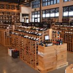 This commercial custom wine cellar already existed and the owner wanted to expand the store.