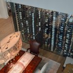 This is the view of the wine wall from the top of the stairs.