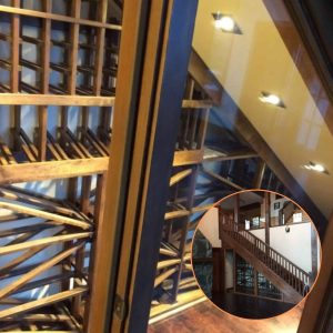 36 - Another amazing example of a custom home wine cellar built under the stairs.