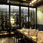 This is a contemporary wine display nestled inside a secret room where luxury is spelled with privacy and some good ole' fine wine. Contemporary Wine Display San Francisco