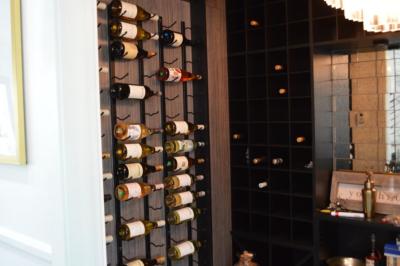 Label Forward Metal Racking Contemporary Wine Cellars