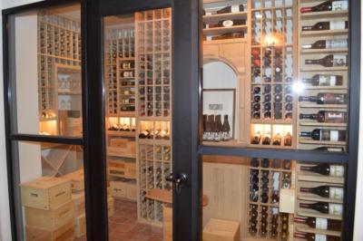 Glass-Door-for-Wooden-Wine-Cellar-With-Amazing-Racking-System
